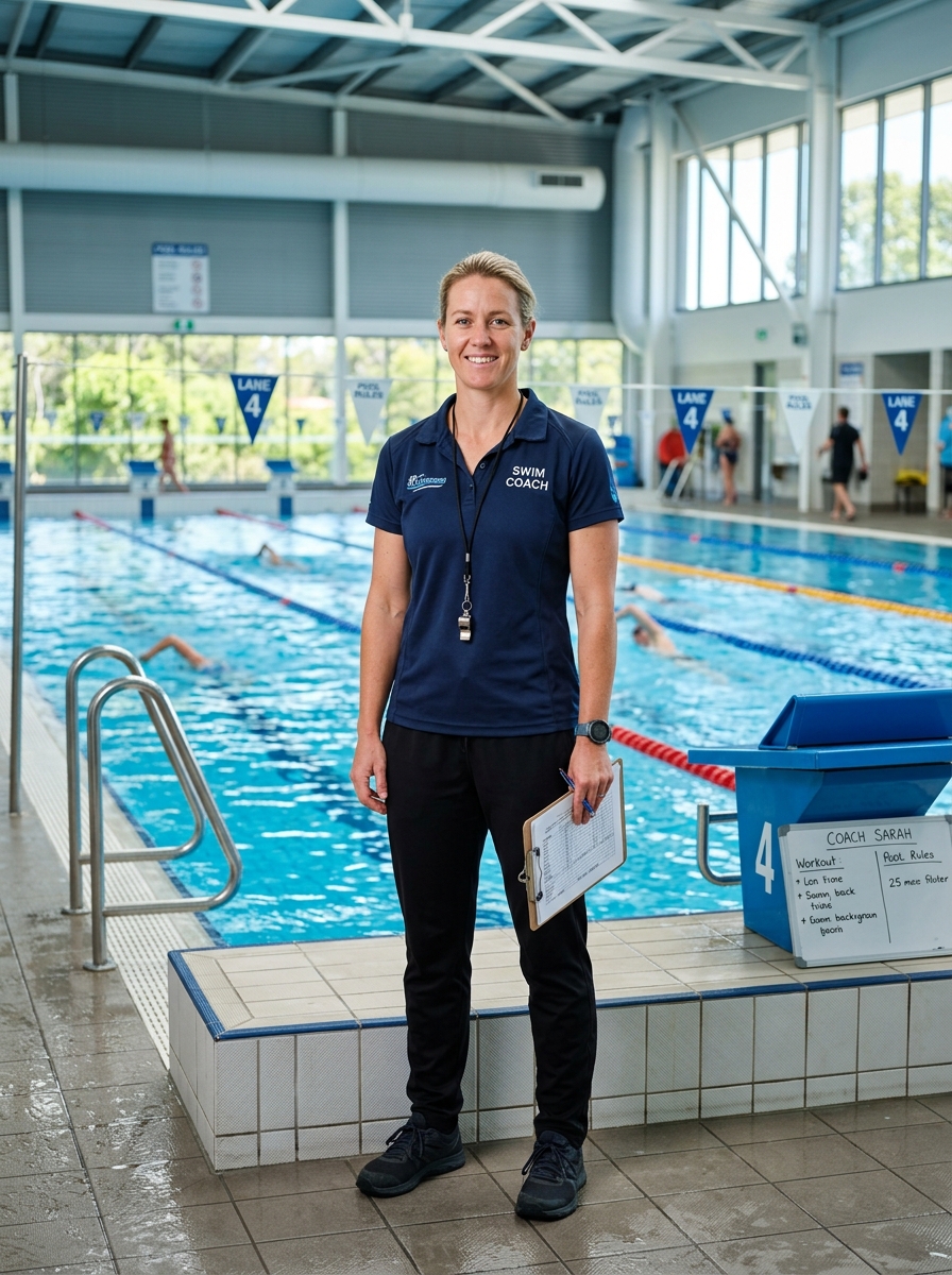 Swimming Coach with Kid